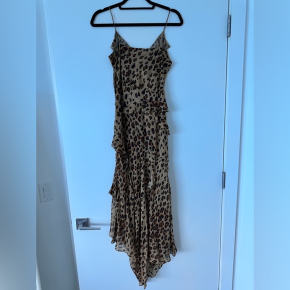 Veronica Beard Avenel Leopard Print Silk Dress - Picture 5 of 5